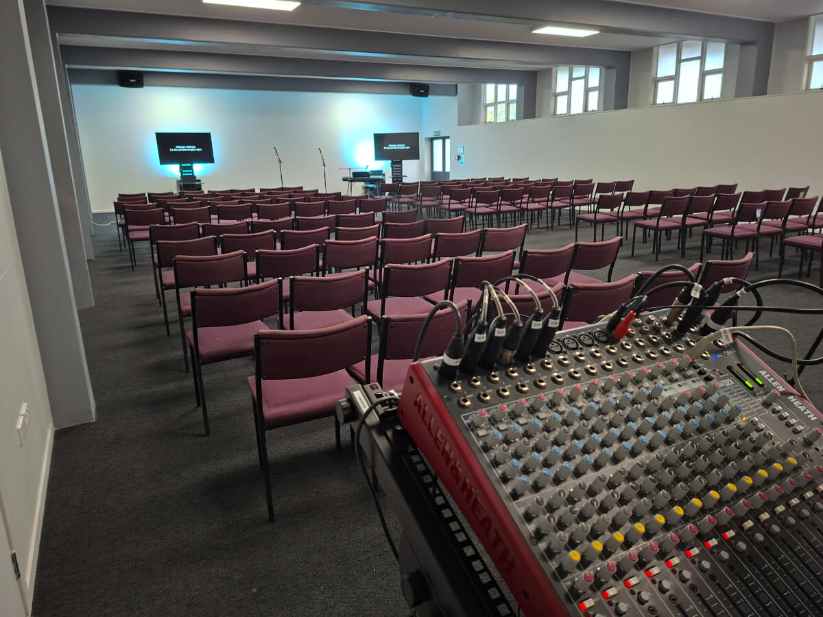 Downstairs sound desk